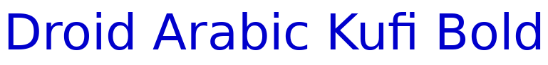 Use Droid Arabic Kufi Bold Font on